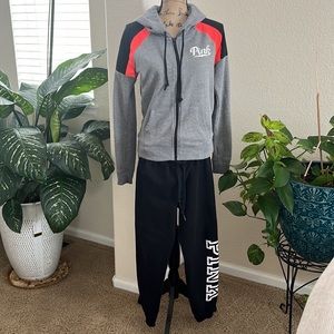 Pink Victoria Secret sweater and Pant Set. Gently used.